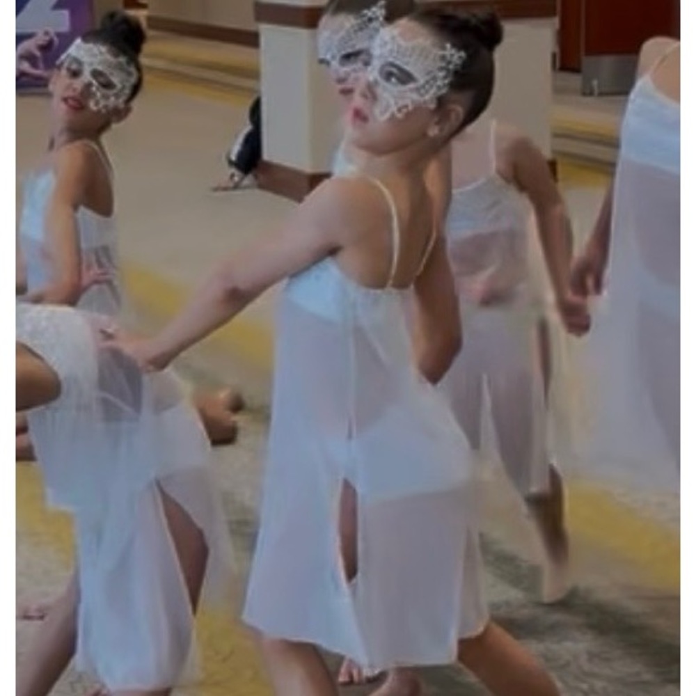Custom Lyrical or Contemporary Solo Costume Size 8/9 White - Picture 6 of 12